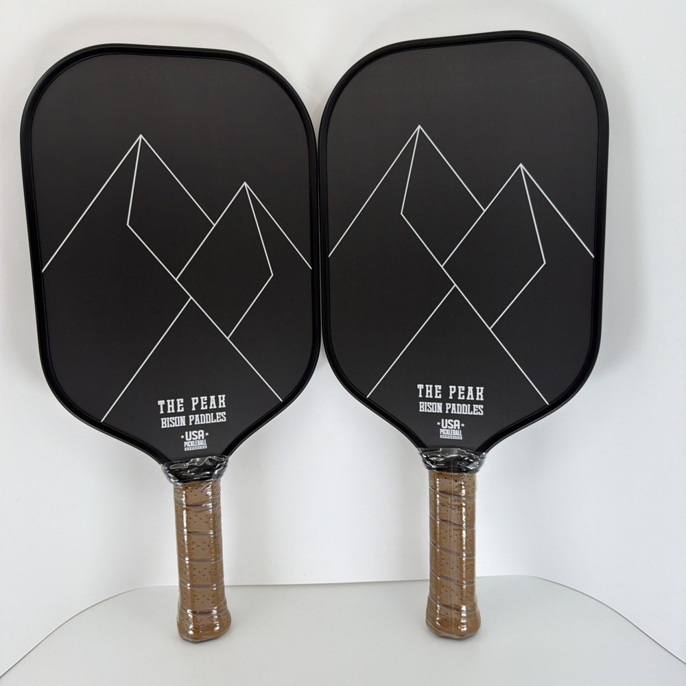 2 PACK Bison Paddles Pickleball Paddles THE PEAK Raw Carbon Face Foam NEW
